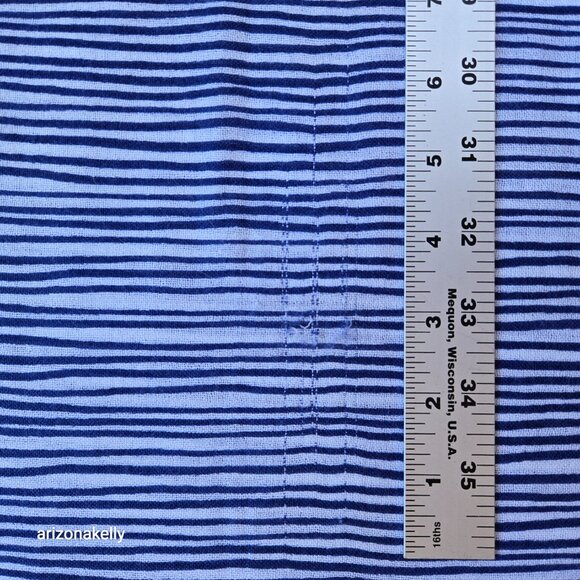 J. McLaughlin Wool Scarf Lightweight Blue Stripe - Picture 6 of 14